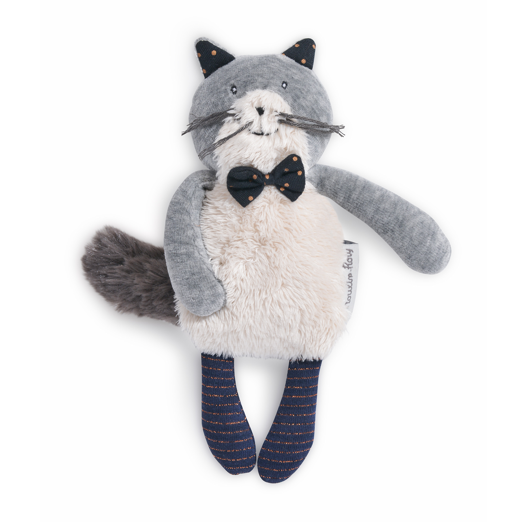 Moulin Roty Fernand Light Grey Cat Les Moustaches – Asquiths Bearpawium