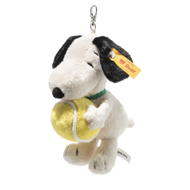 Steiff Pendant Snoopy Tennis 15cm – Peanuts Plush Keyring with Tennis Ball