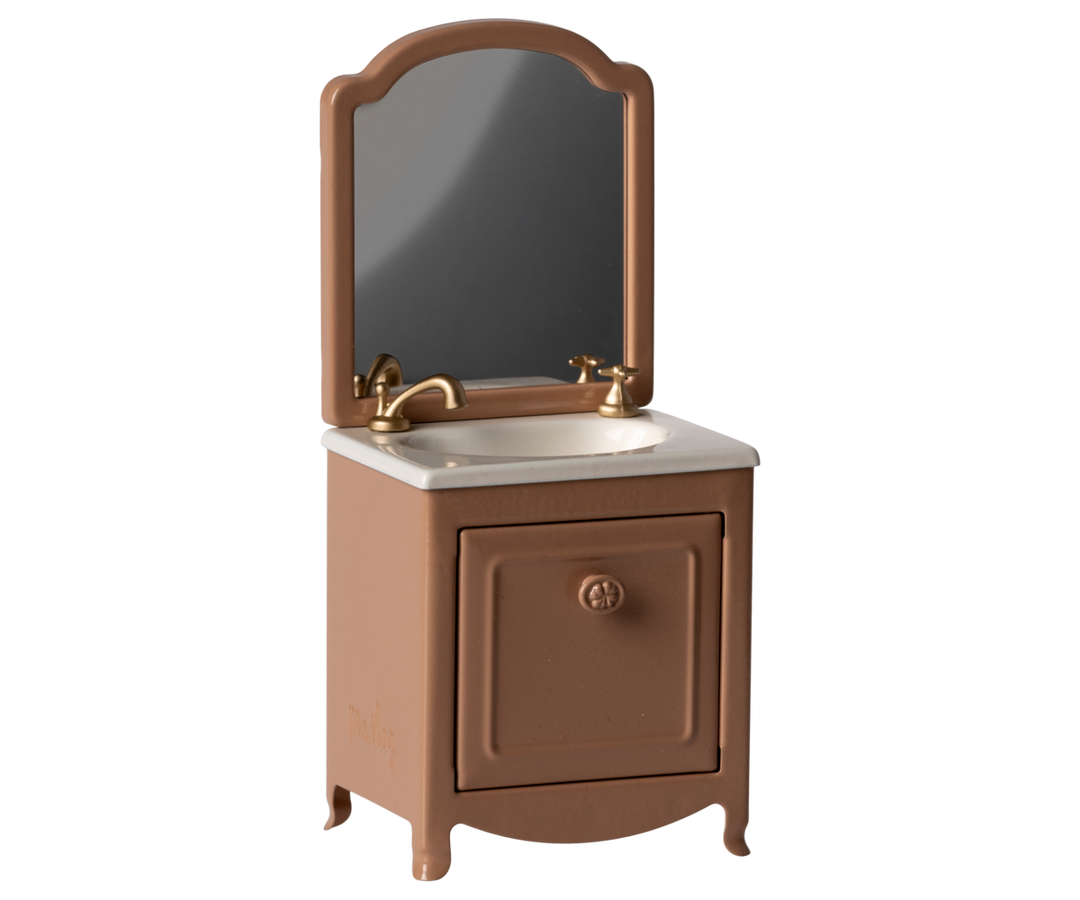 Maileg Sink Dresser - Mouse, Dark Powder Pink