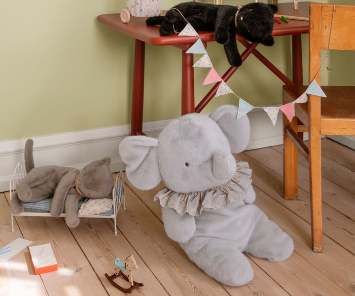 Maileg Elephant Plush - Blue Grey (Big)