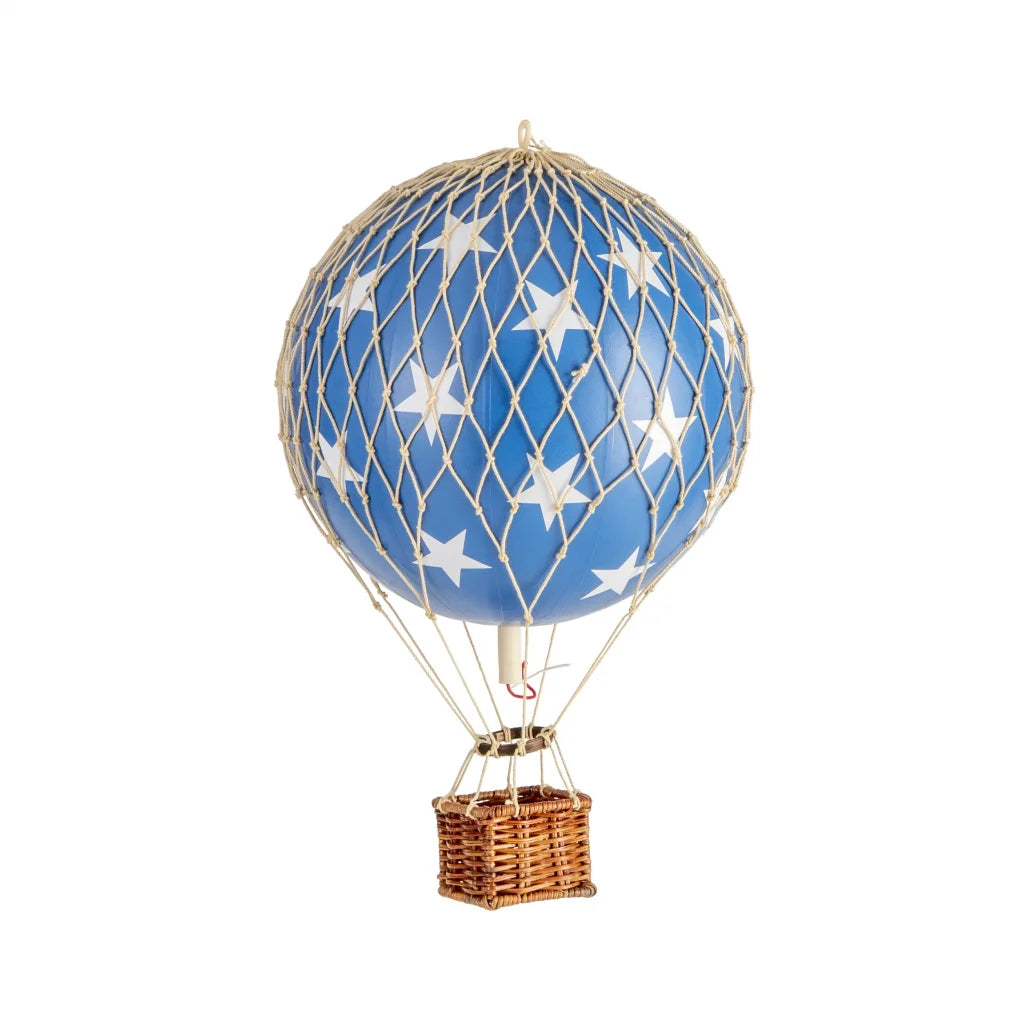 Travels Light Hot Air Balloon Blue Stars