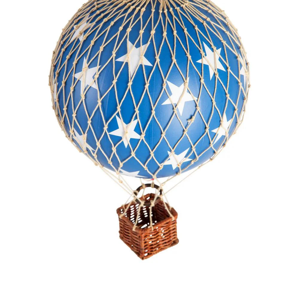 Travels Light Hot Air Balloon Blue Stars