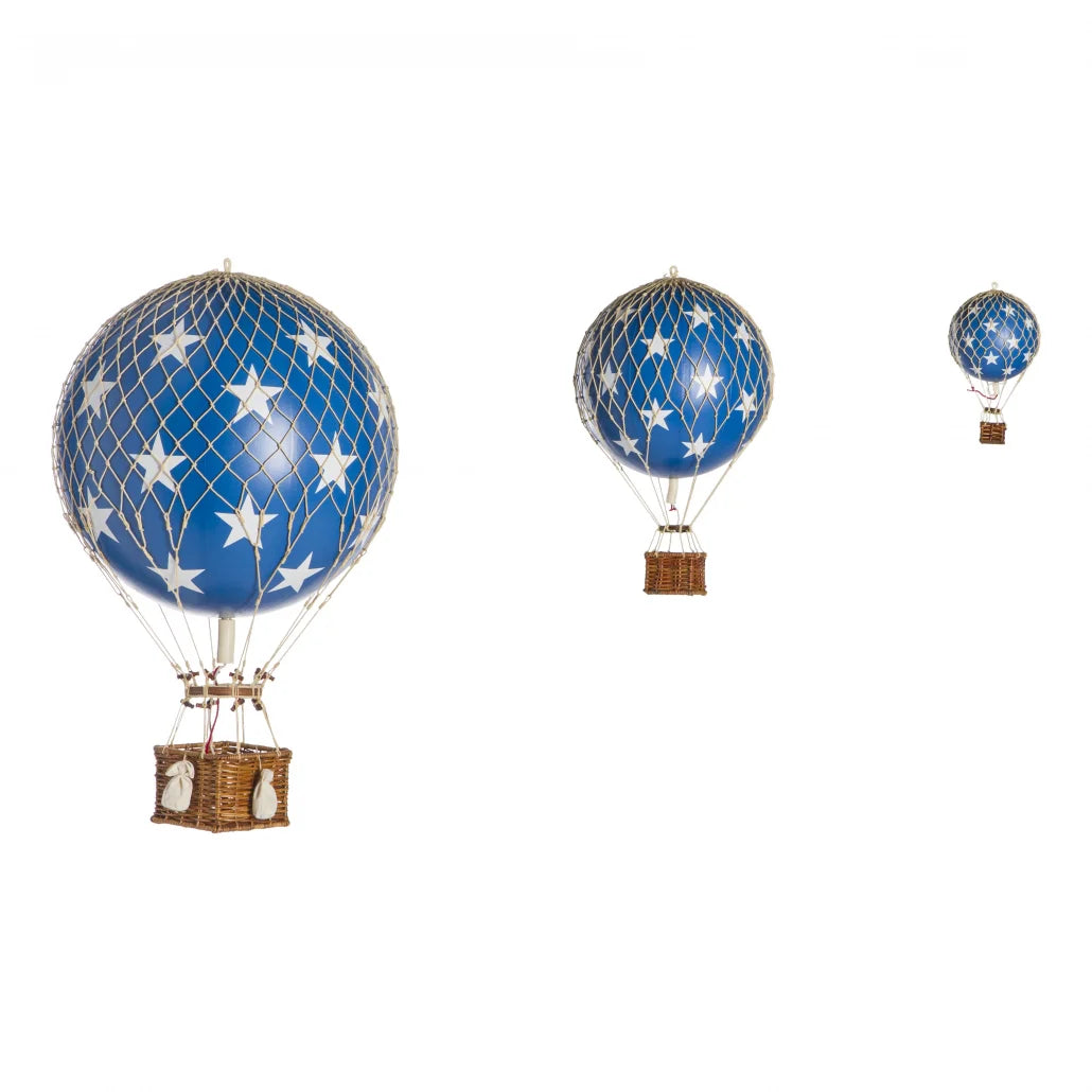 Travels Light Hot Air Balloon Blue Stars