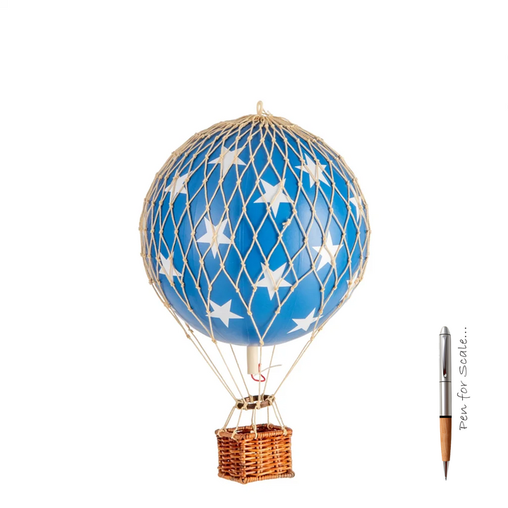 Travels Light Hot Air Balloon Blue Stars