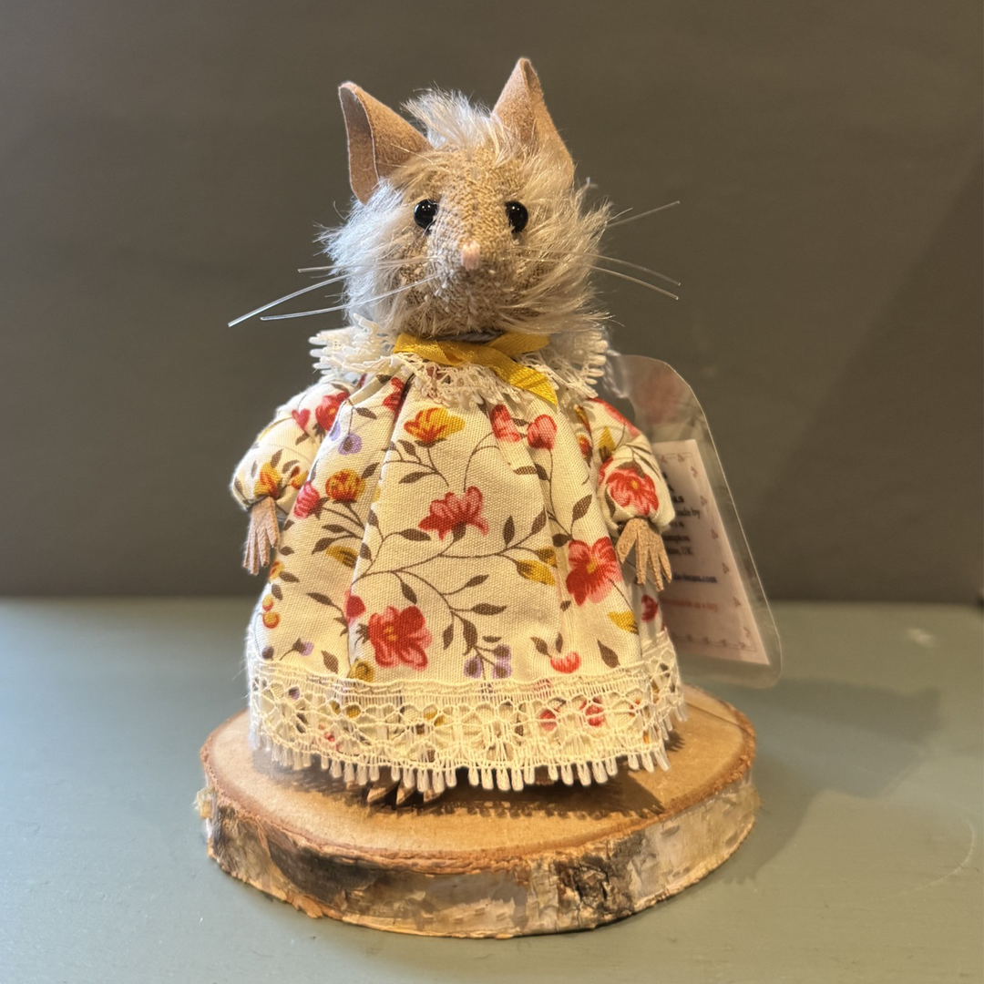 Bumble Bears Rosepip Mouse | 10cm Handmade Artist Mouse by Fiona Wells