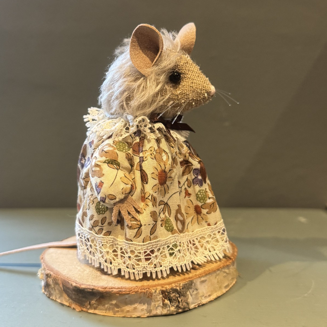 Bumble Bears Catkin Mouse | 10cm Handmade Artist Mouse by Fiona Wells