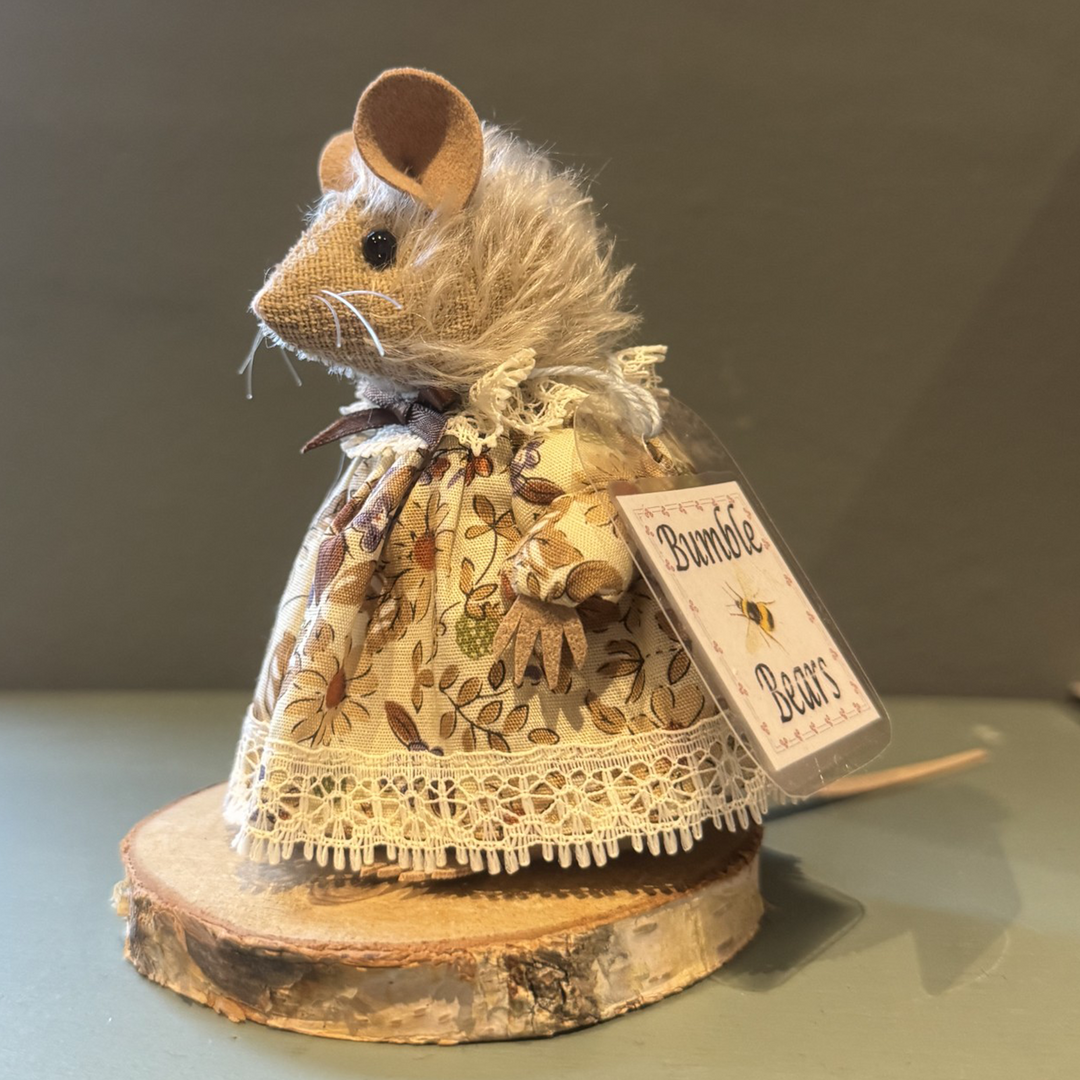 Bumble Bears Catkin Mouse | 10cm Handmade Artist Mouse by Fiona Wells