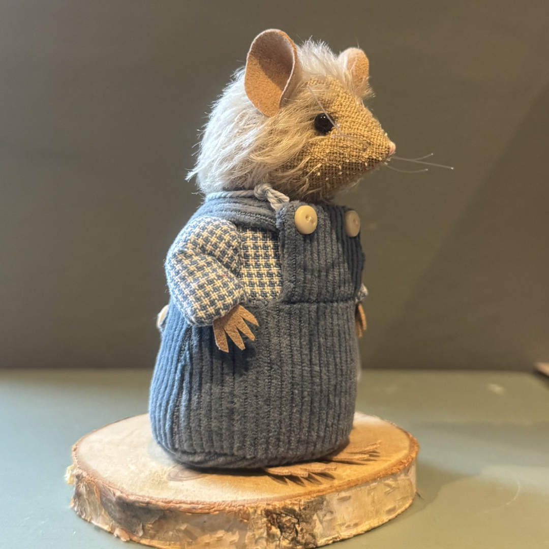 Bumble Bears Crump Mouse | 10cm Handmade Artist Mouse by Fiona Wells