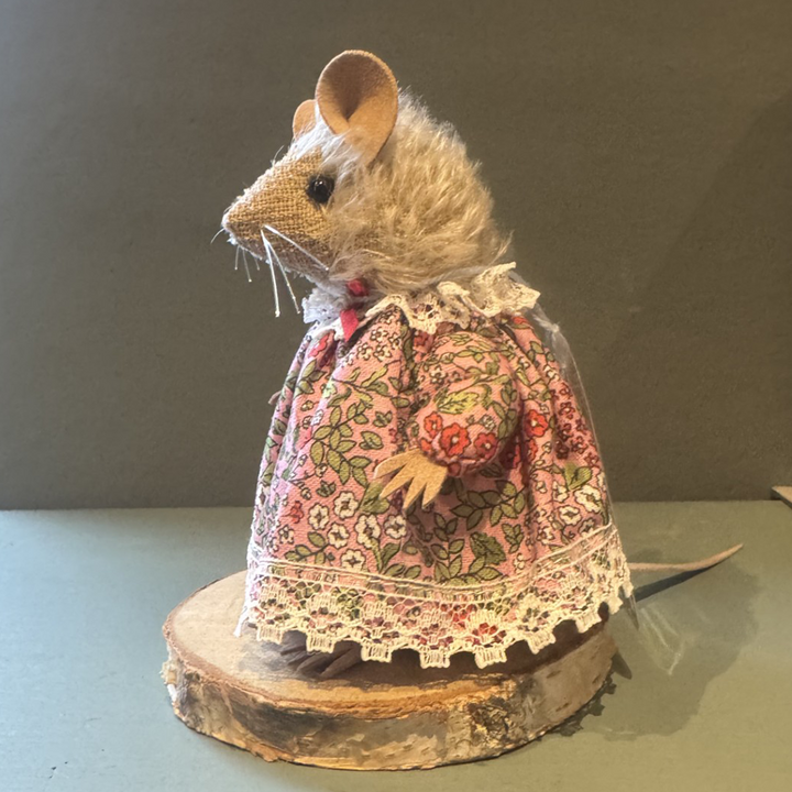 Bumble Bears Posy Mouse | 10cm Handmade Artist Mouse by Fiona Wells