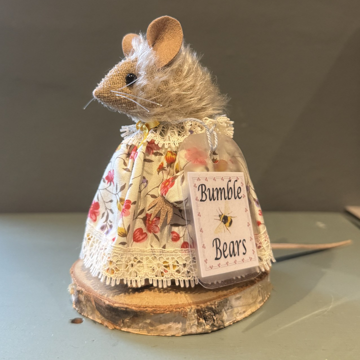 Bumble Bears Rosepip Mouse | 10cm Handmade Artist Mouse by Fiona Wells