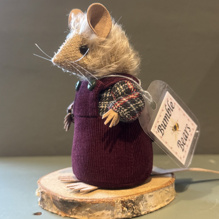 Bumble Bears Walter Mouse | 10cm Handmade Artist Mouse by Fiona Wells