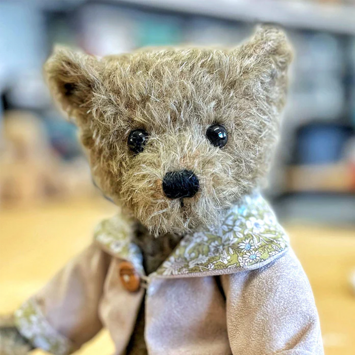 Canterbury Bears Olive Handmade Mohair Teddy Bear 33cm | British Handmade Teddy Bear