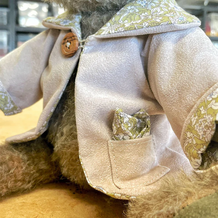 Canterbury Bears Olive Handmade Mohair Teddy Bear 33cm | British Handmade Teddy Bear
