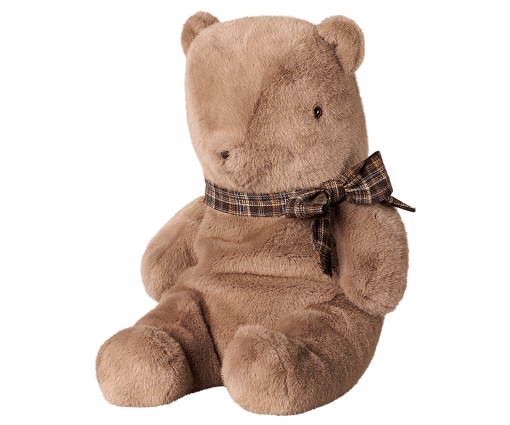Maileg Large Teddy Bear Plush – Dark Mushroom | 46cm Vintage-Style Soft Teddy Bear 16-6970-00
