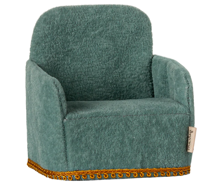 Maileg Mint Green Velvet Folding Chair