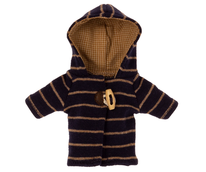 Maileg Teddy Junior Duffle Coat | Hooded Cotton Outfit for Teddy Junior