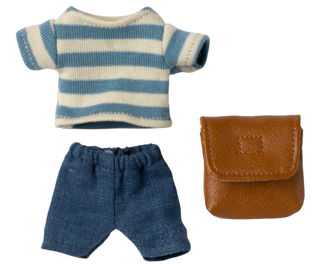 Maileg Clothes and Bag - Big Brother Mouse - Brown