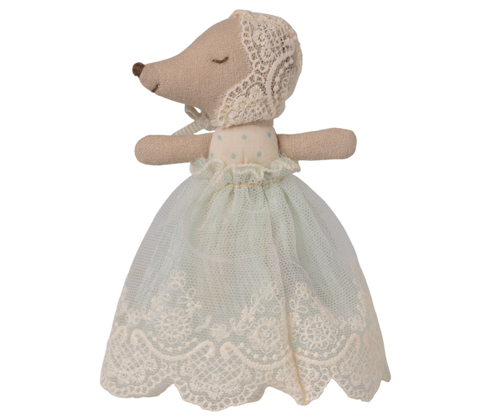 PRE ORDER | Maileg Baby mouse in gown - Mint (SS26)