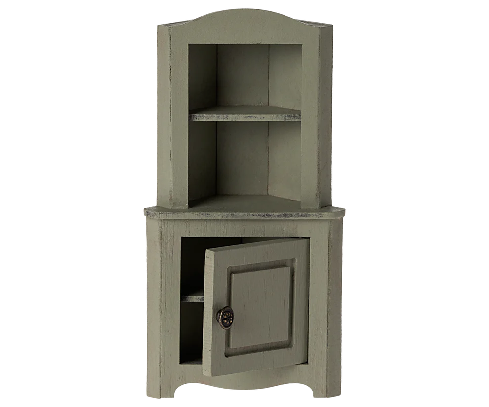 Maileg Corner cabinet, Mouse - Light green