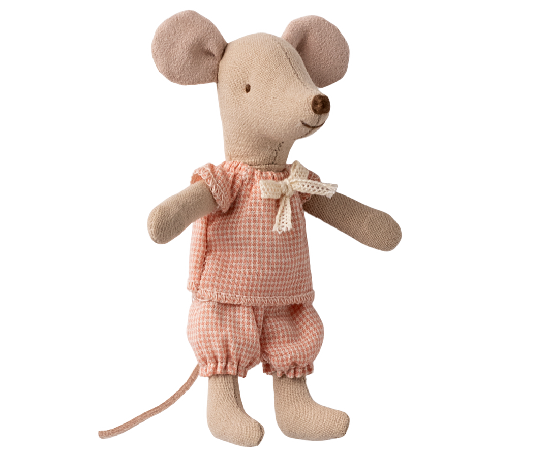 Maileg Little Sister Mouse in Matchbox AW25 – Classic Magnetic-Hand Mouse