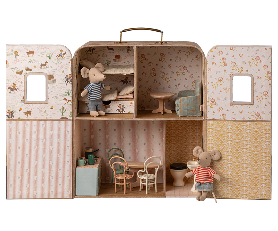 Maileg SuitCasa Portable House – For Little Sister & Brother Mouse