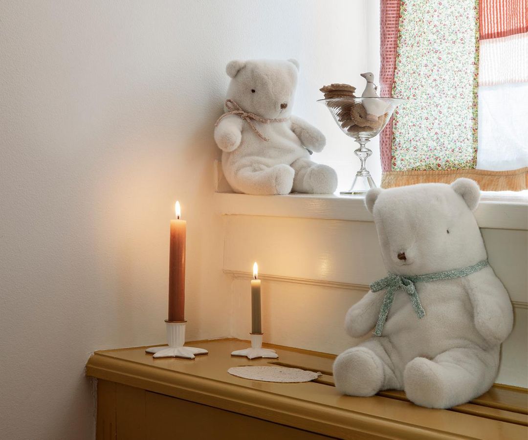Maileg Teddy Bear Plush Medium – Off White | 24cm Vintage Style Soft Teddy Bear