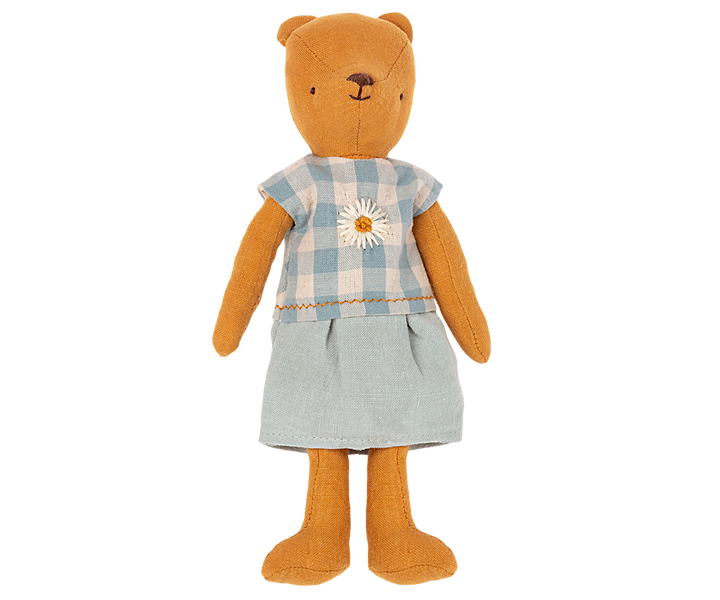 Maileg Teddy Mum Dress | Embroidered Cotton & Linen Outfit