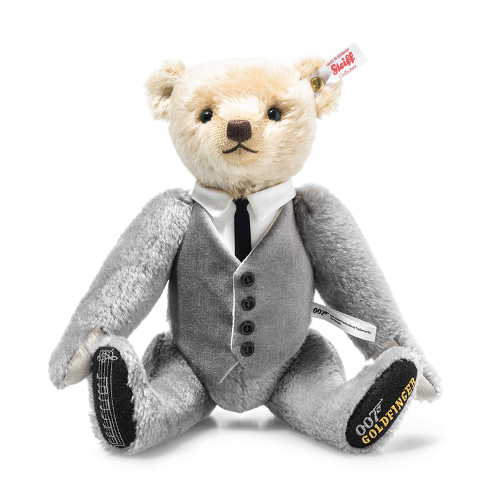 Steiff James Bond Goldfinger 60th Anniversary musical Teddy bear