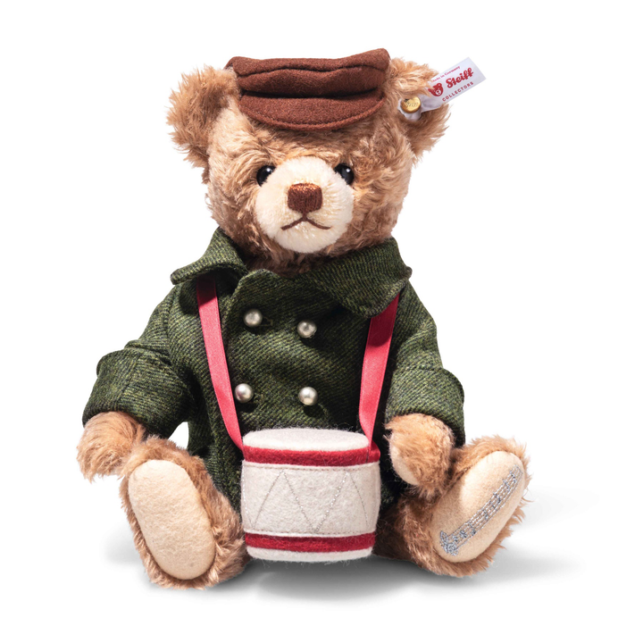 Steiff Little Drummer Boy Teddy Bear – Limited Edition Musical Mohair Collectible 28cm