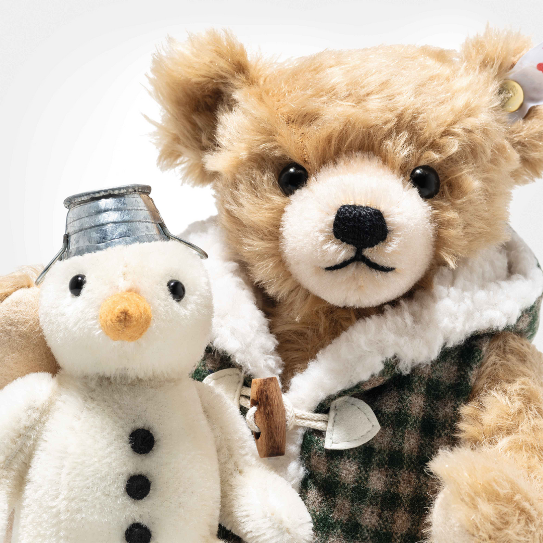 Steiff Christmas Teddy Bear with Snowman