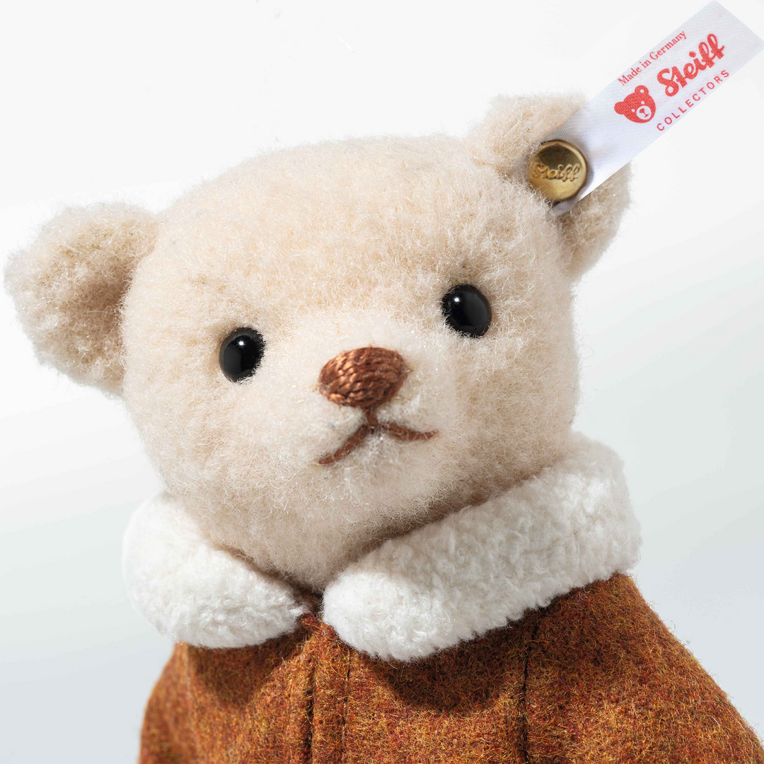 Steiff Mama Teddy Bear with Child on Holly Express – Limited Edition Christmas Collectible
