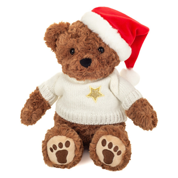 Teddy Hermann Christmas Bear with Jumper | Asquiths – Asquiths