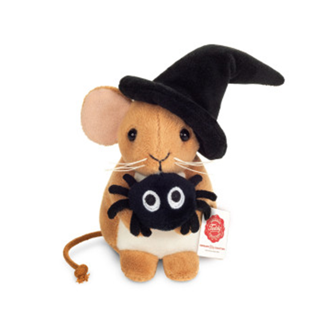 Teddy Hermann Halloween Mouse with Spider | 11cm Halloween Soft Toy