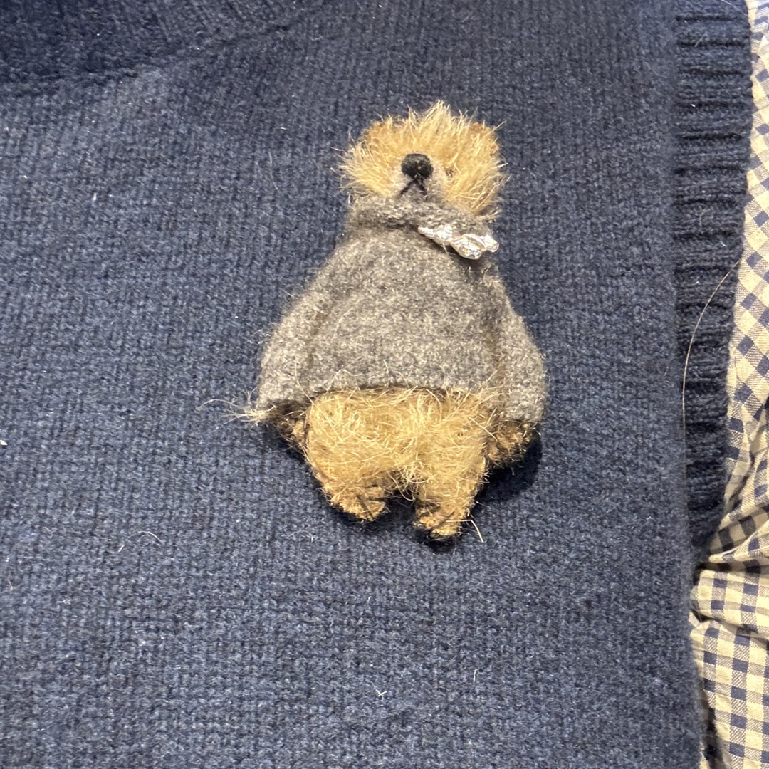 Teddy & Max Edmund | 9cm Handmade Mohair Teddy Bear Brooch