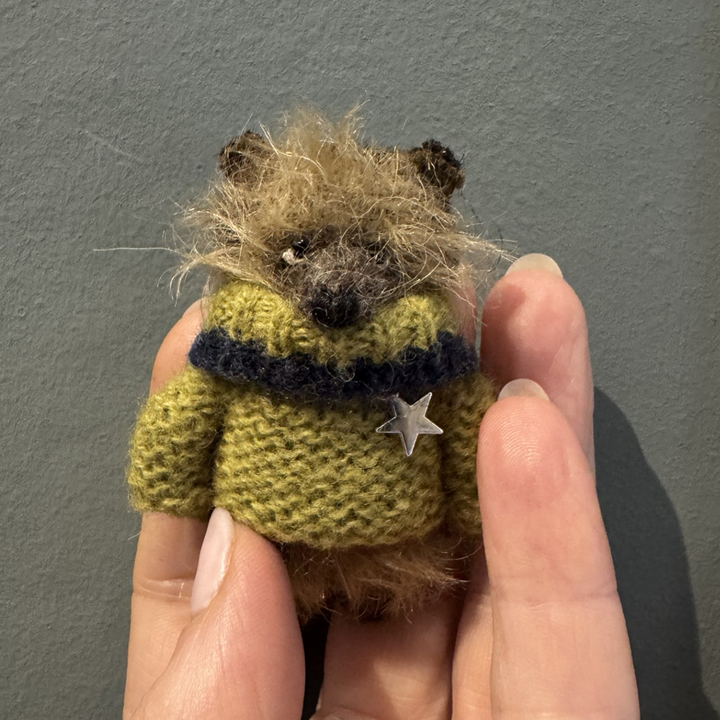 Teddy & Max Geoffrey | 7cm Handmade Mohair Teddy Bear Brooch