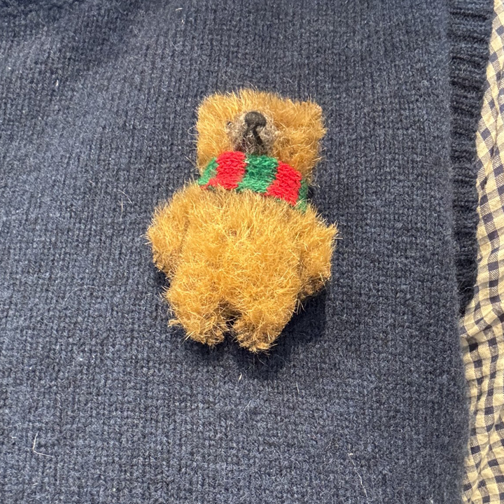 Teddy & Max George | 7cm Handmade Mohair Teddy Bear Brooch