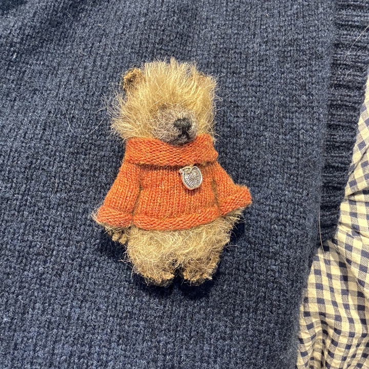 Teddy & Max Henry | 7cm Handmade Mohair Teddy Bear Brooch
