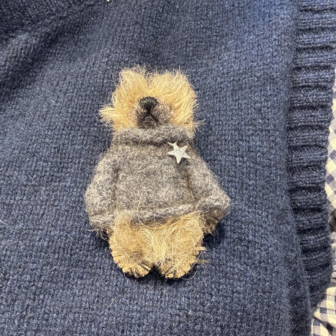 Teddy & Max William | 9cm Handmade Mohair Teddy Bear Brooch