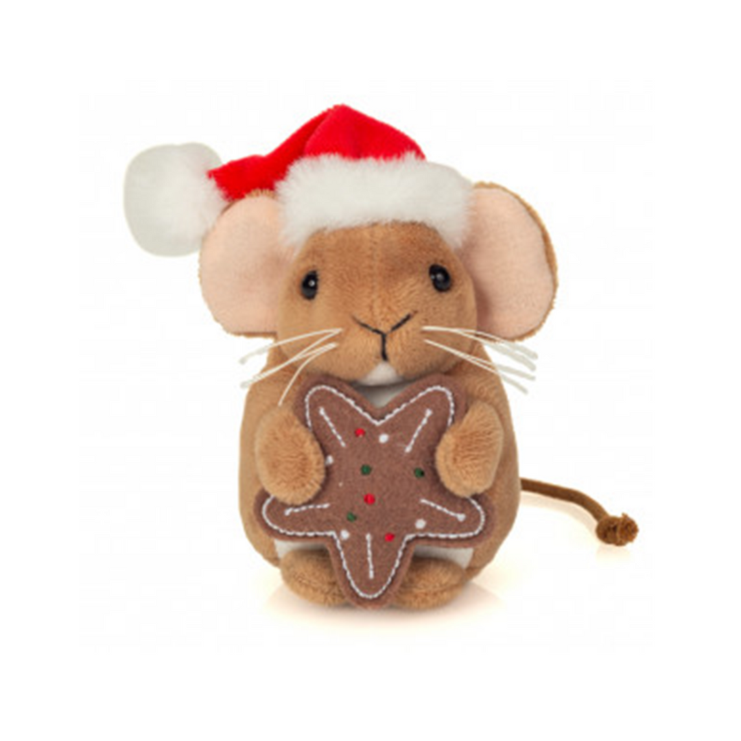 Teddy Hermann Mouse with Christmas Wreath