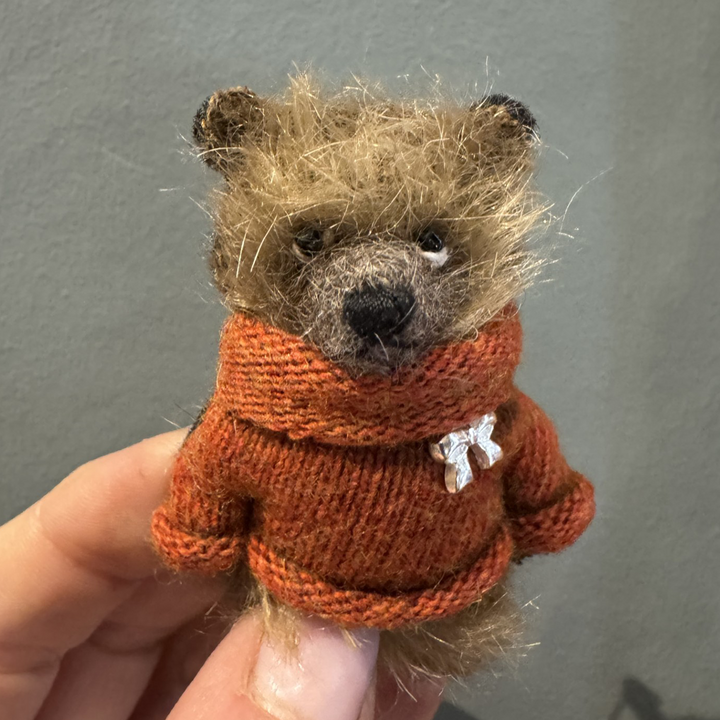 Teddy & Max Arthur | 7cm Handmade Mohair Teddy Bear Brooch