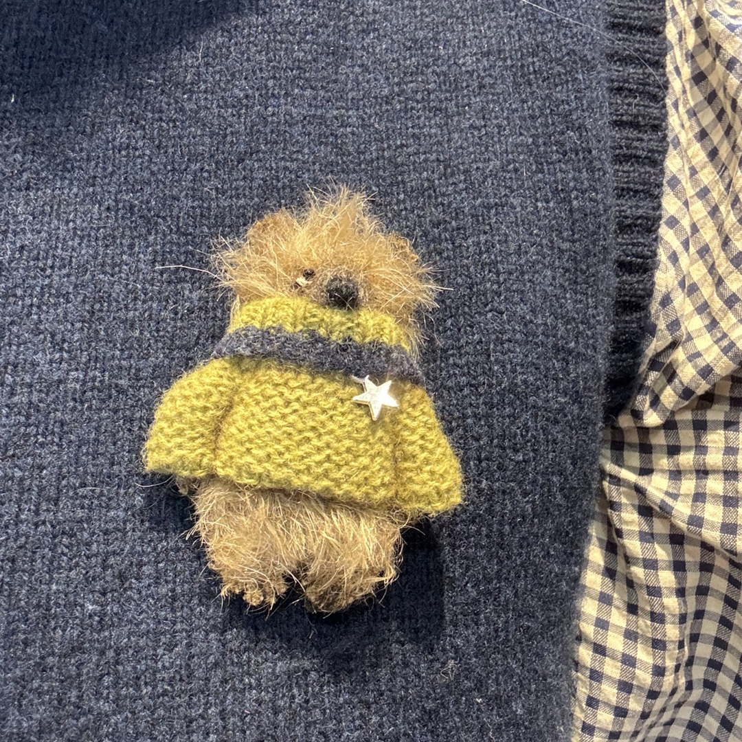 Teddy & Max Geoffrey | 7cm Handmade Mohair Teddy Bear Brooch