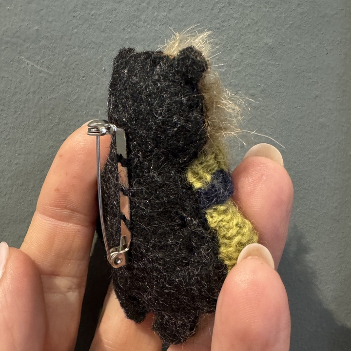 Teddy & Max Geoffrey | 7cm Handmade Mohair Teddy Bear Brooch