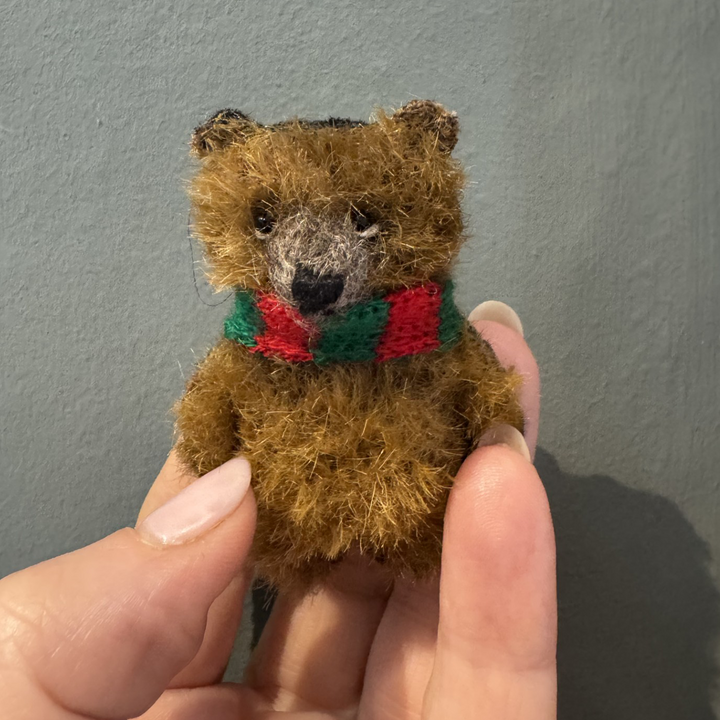 Teddy & Max George | 7cm Handmade Mohair Teddy Bear Brooch