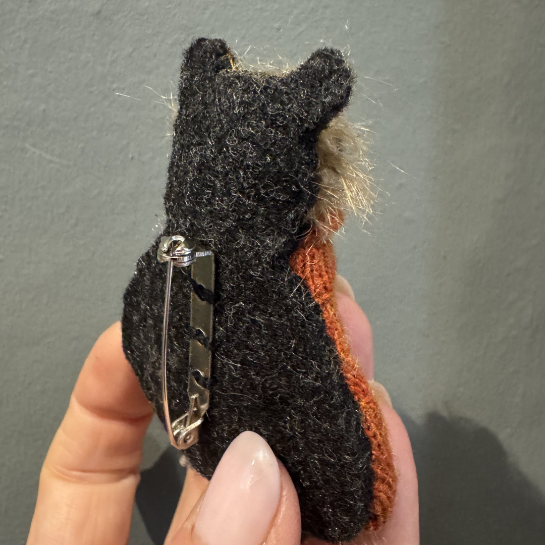 Teddy & Max Percy | 9cm Handmade Mohair Teddy Bear Brooch
