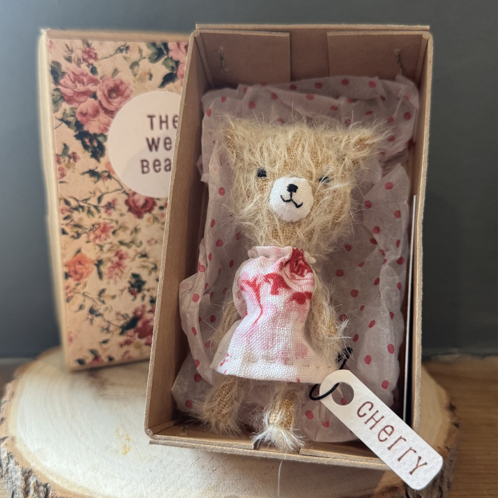 The Wee Bears Cherry | Handmade Mohair Bear | Asquiths