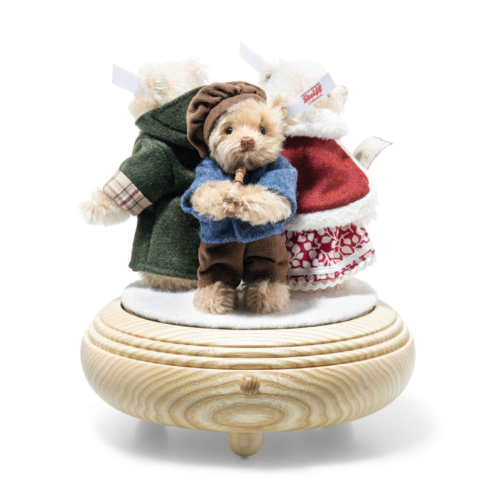 Steiff Carol Singers Teddy bears set on music box