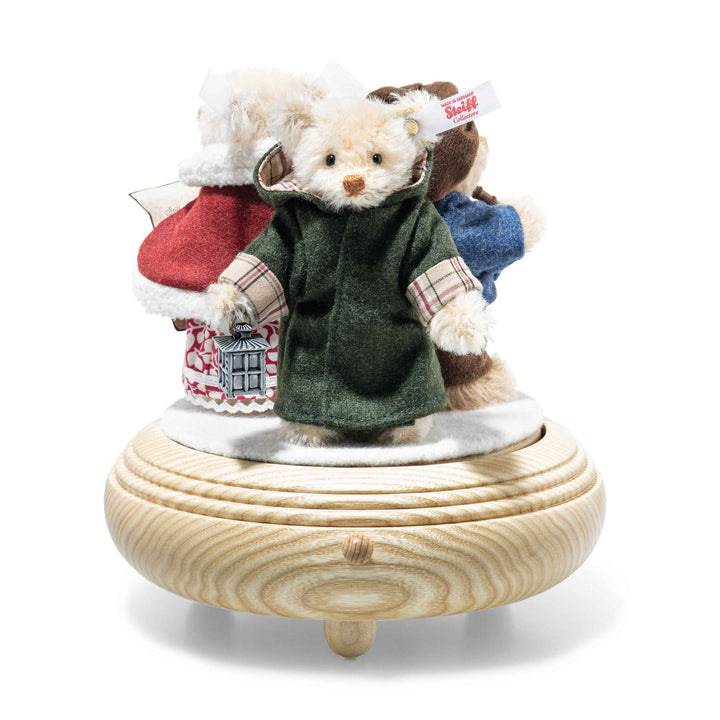 Steiff Carol Singers Teddy bears set on music box