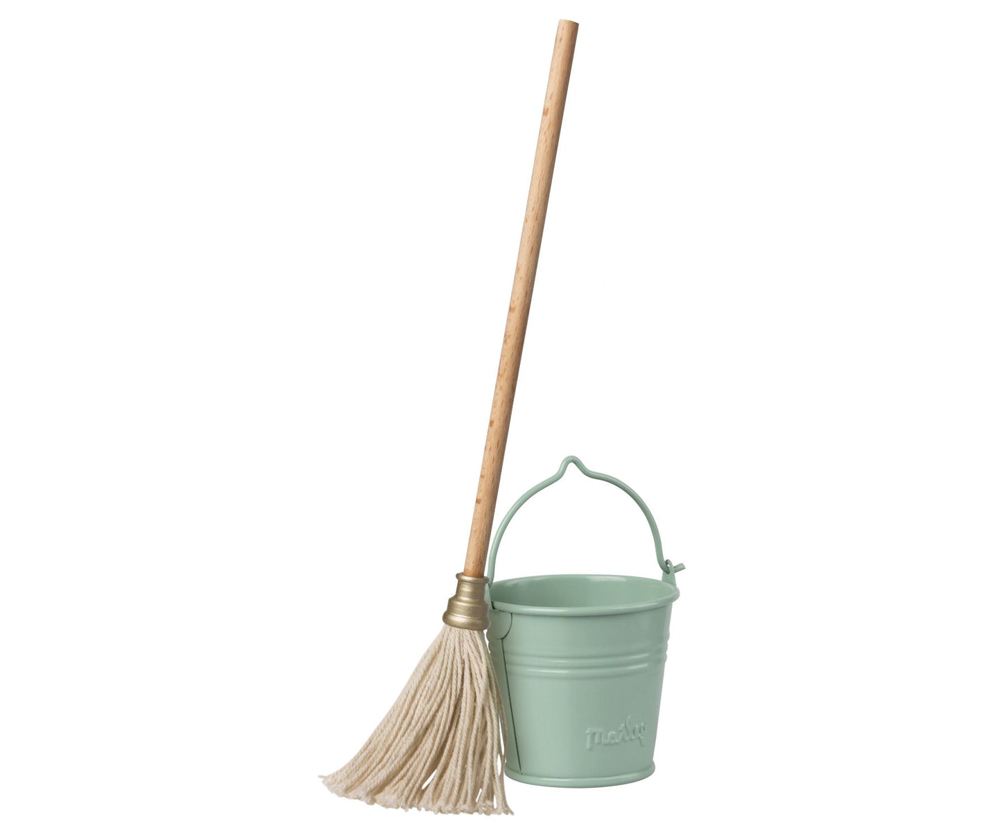 Maileg Miniature mop and bucket
