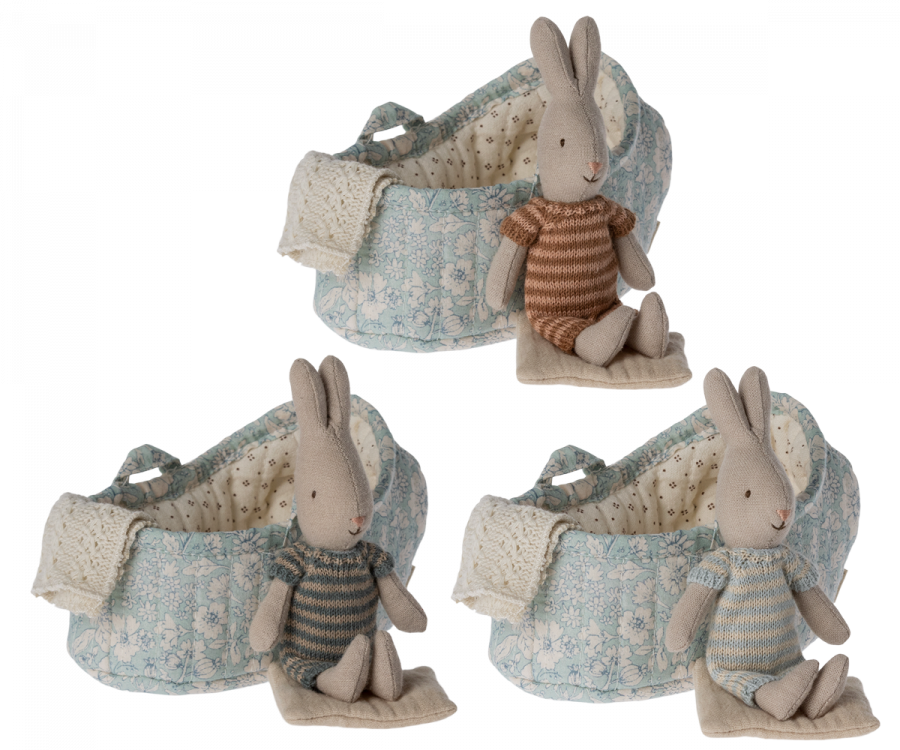 Maileg Bunny in carry case - blue