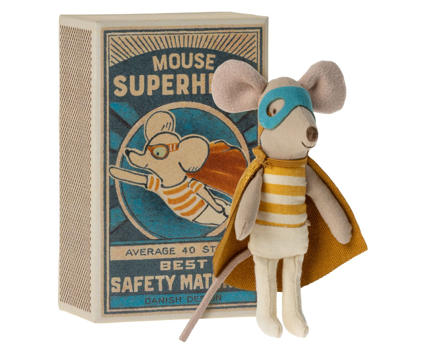 Maileg Super Hero Mouse in box